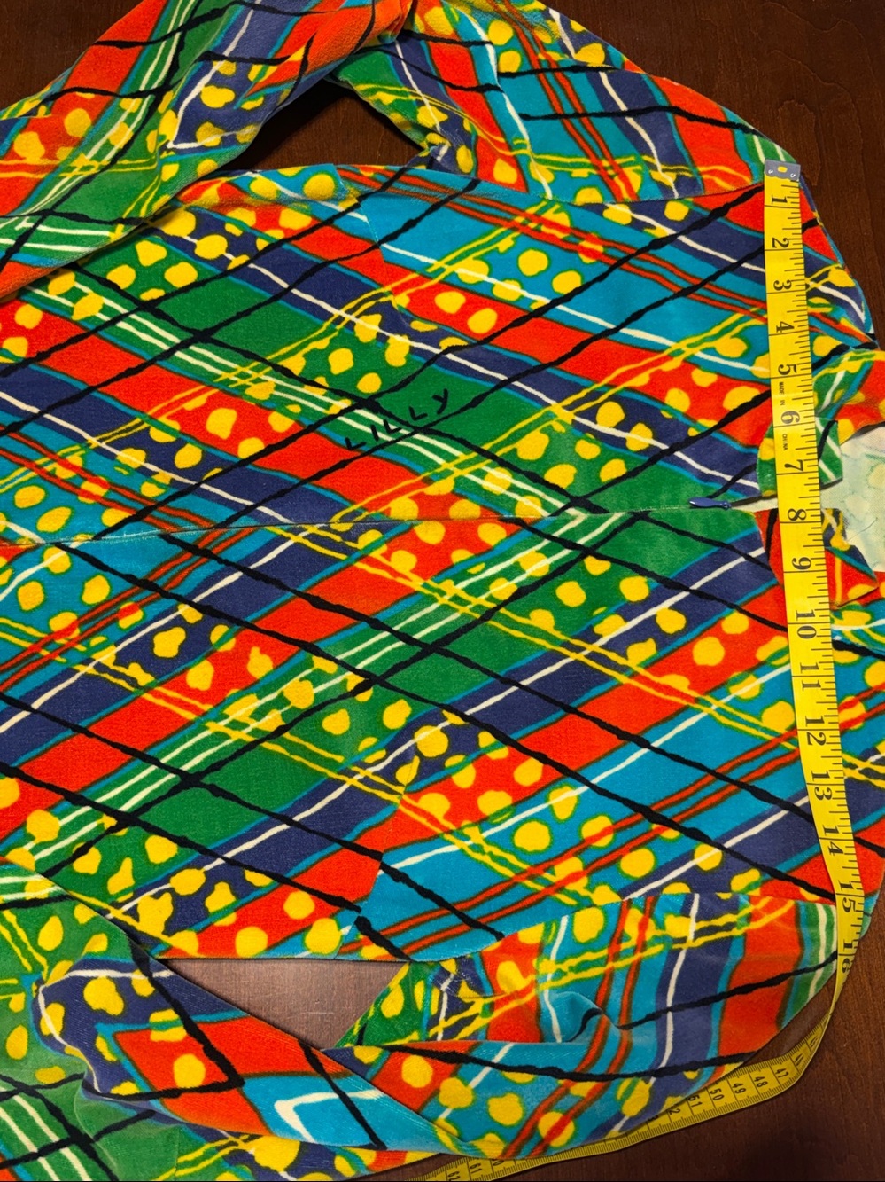 Vintage Handmade 60s/70s Psychedelic Mod Maxi Housecoat – Bold Geometric Print - Picture 4 of 9